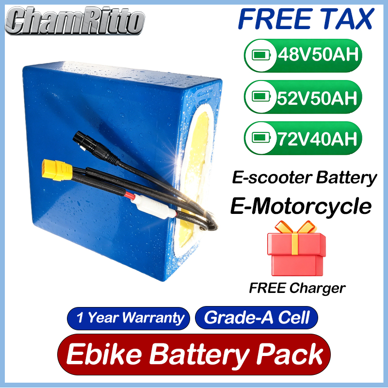 60V 50Ah Electric Scooter Battery - 48V 52V 30ah 50ah Sepeda Listrik