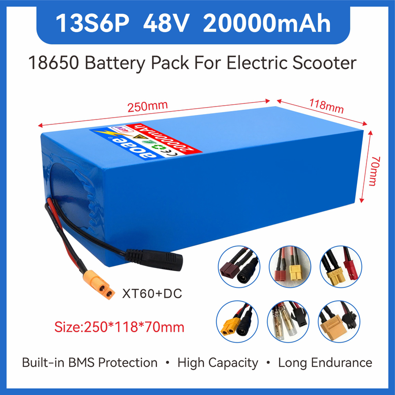 60V 50Ah Electric Scooter Battery - Baterai Skuter Listrik 48V 13S6P 20Ah