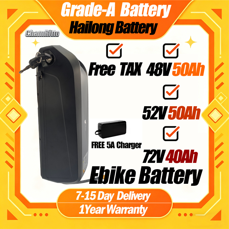 60V 50Ah Electric Scooter Battery - Baterai Ebike Hailong 48V 50AH 52V