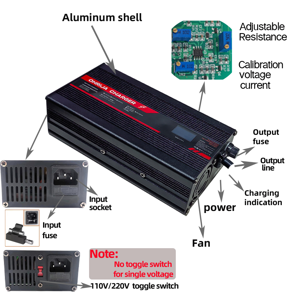 Pengisi Daya Lithium-Ion OHRIJ - 84V 20A Smart Charger ulasan dan harga
