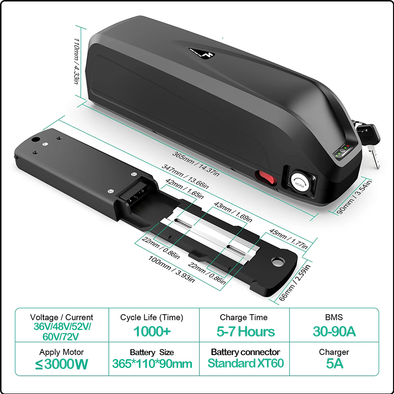 Baterai Ebike Hailong 48V 50AH - 60V 50Ah Electric Scooter Battery ulasan dan harga