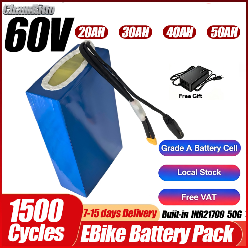 Sepeda Listrik 60V 1500W, Bate - 60V 50Ah Electric Scooter Battery ulasan dan harga